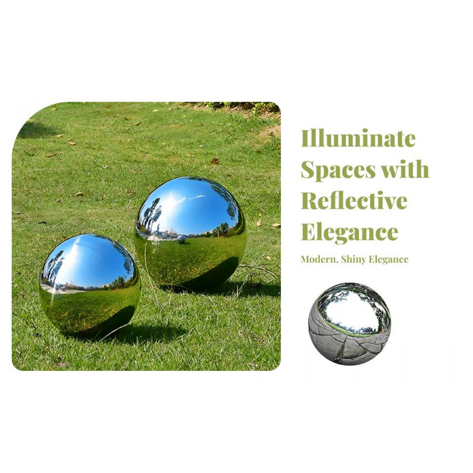 Decorative Mirror - Metalen Tuindecoratie RVS Spiegelbol Glanzende Bal