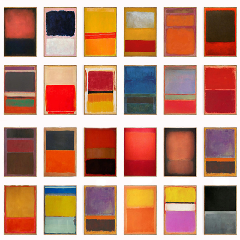 Abstract Canvas Set - Wanddecoratie, Mark Rothko Postersets, Rothko Print,