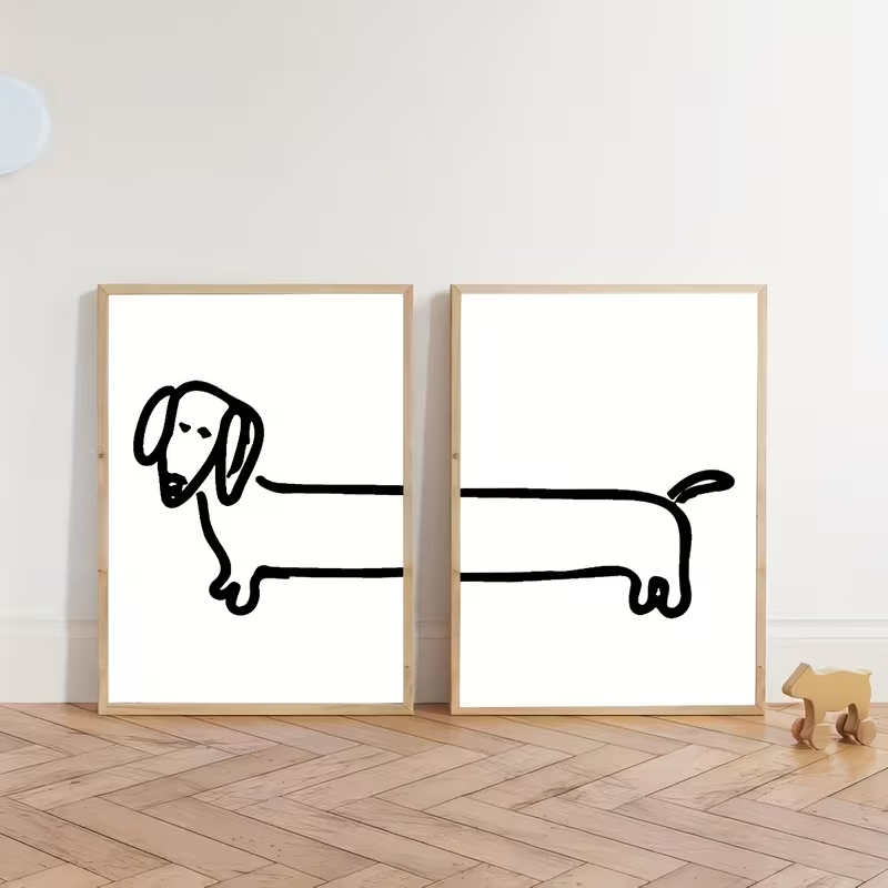 2 STKS Moderne Teckel Grappige - Interior Design Living Room recensie en prijs