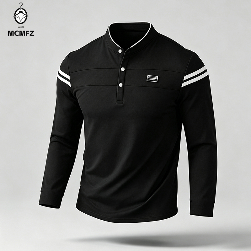 Heren poloshirt met lange mouw - Wall Sticker recensie en prijs