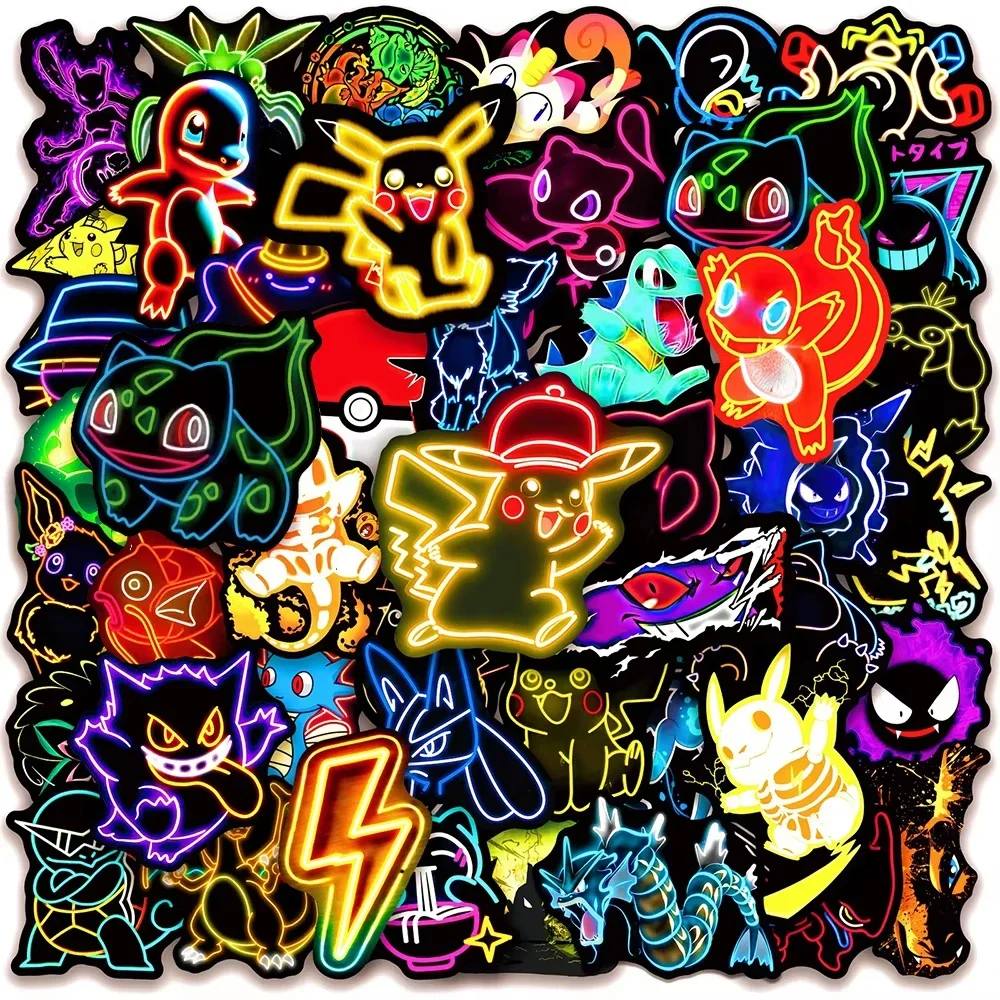 100 stuks neon Pokémon-sticker - Wall Sticker recensie en prijs