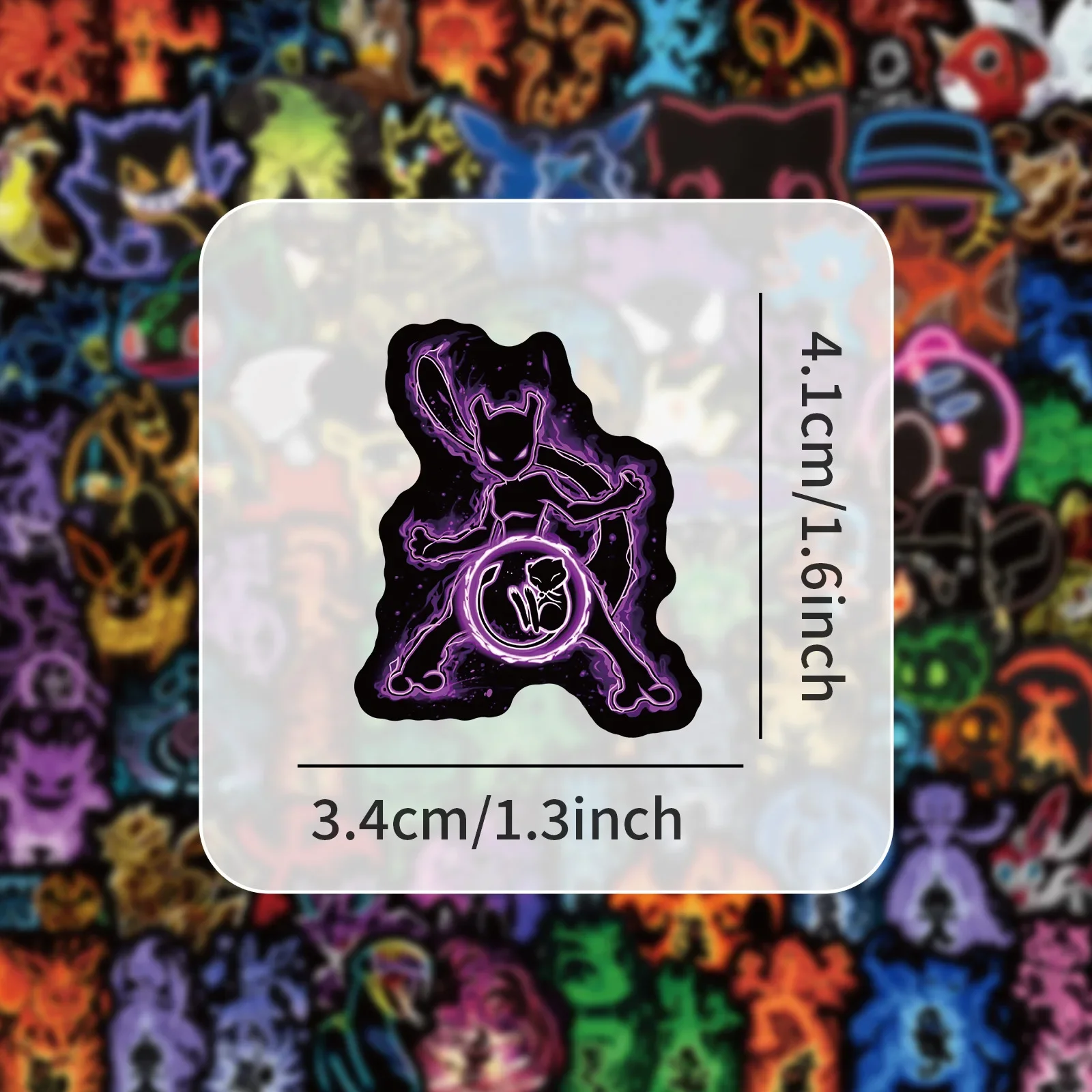 100 stuks neon Pokémon-sticker - Wall Sticker recensie en prijs