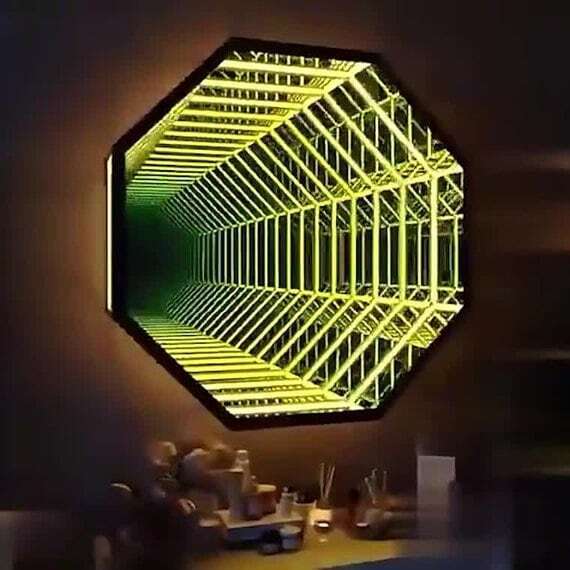 Octagonale 3D oneindigheidsspi - Decorative Mirror recensie en prijs